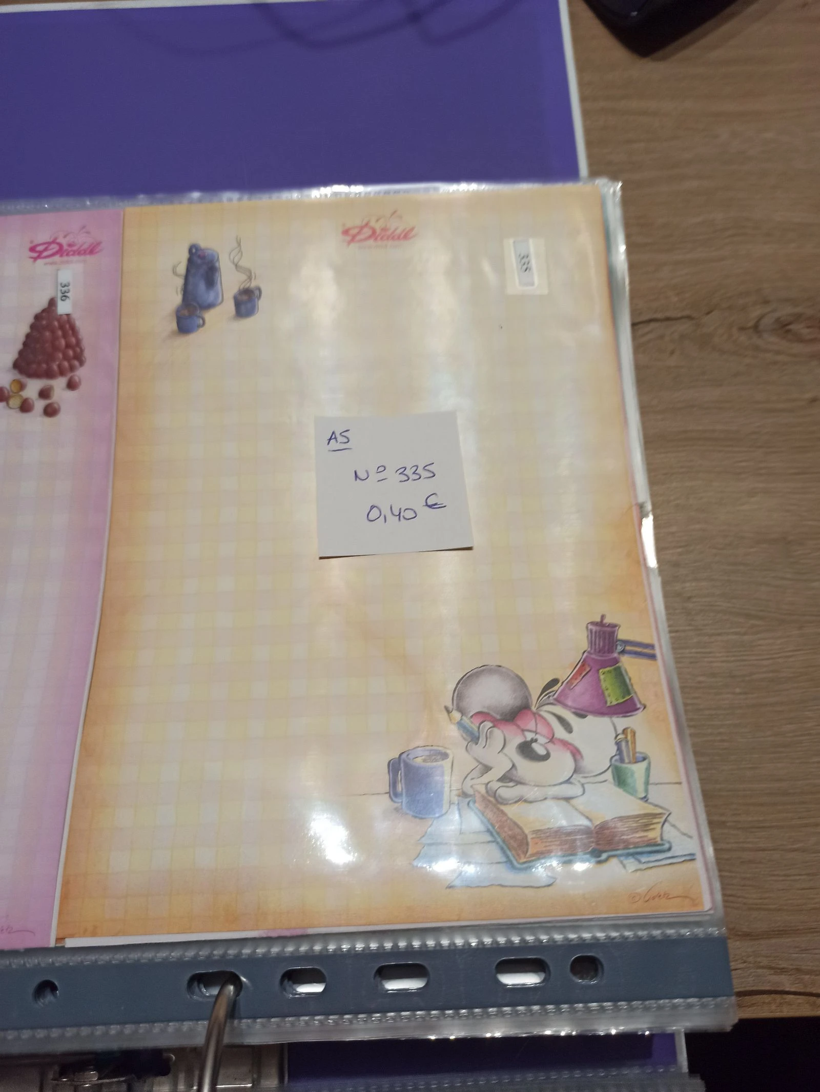 Feuille Diddl A5 335 0,40e 
